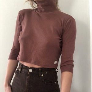 Dusty Rose Turtleneck Tee